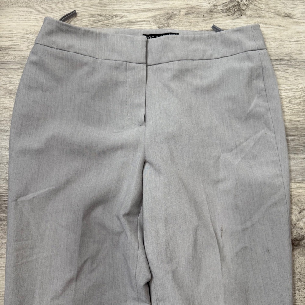 Zac & Rachel Women's Gray Straight Leg Dress Pants Size 6 - Picture 4 of 12